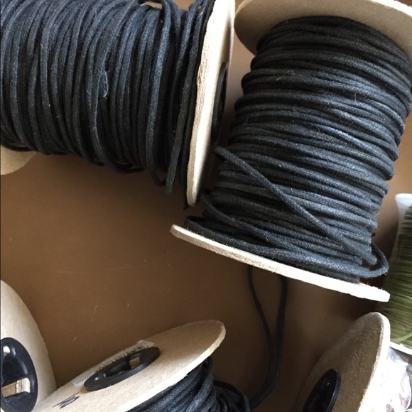 Round cotton wax cord. Black and brown - Picture 6 of 11